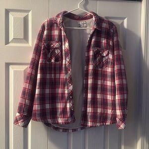 BC Clothing Plaid Lined Snap Up Jacket Size XL 🥰🥰